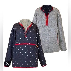 Simply Southern Size XL Outerwear Reversible quarter Zip Anorak Pullover Women